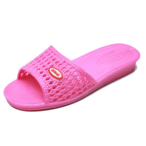 [Free Shipping] Womens Vintage Nostalgic Home Slippers Flat Non-Slip Plastic Hollow Breathable Slide Sandals for Mothers
