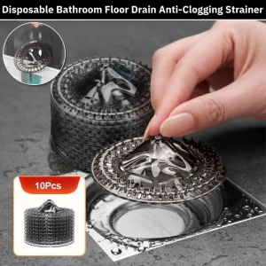 10pcs Disposable Bathroom Floor Drain Anti-Clogging Strainer Quick Drainage Anti Odor Floor Trap Drain Universal Iceberg Hair Filter