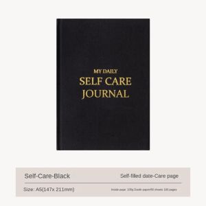 GONUUWGL Cloth Cover Gratitude Journal A5 English Version Cloth Cover Notebook Self-Care Notebook Wear-Resistant Happy Notebook School Stationery