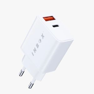 INBOX QC-1 Plus Kepala Charger 25W Dual Port Fast Charging Power Delivery Adaptor Adapter