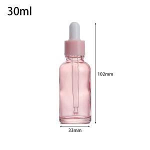 BETTERFORM 1Pcs Glass Dropper Bottle 5ml 10ml 15ml 20ml 30ml 50ml 100ml Refillable  Oil Bottle Durable Clear Perfume Dispenser Cosmetic Essential Oil