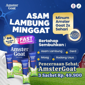 AMSTER GOAT - Susu Kambing Amstergoat Meningkatkan Kesehatan Pencernaan Solusi Mengatasi Sembelit 3 Sachet HEMAT - Rp. 49900