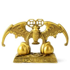 Tượng con dơi ngũ phúc lâm môn bằng đồng thau phong thuỷ Hồng Thắng