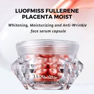 LUOFMISS Fullerene Placenta Moist Whitening Face Serum Capsule Anti-Wrinkle Cream Skin Care Cosmetics