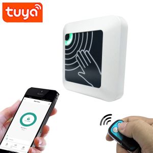 WiFi Tuya Surface Install Contactless Time Delay Infrared No Touch Exit Button IR Door Lock Release Switch with Remote Control
