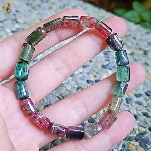 Super Premium Grade Free Form Watermelon Tourmaline Bracelet (2 Types to Choose)