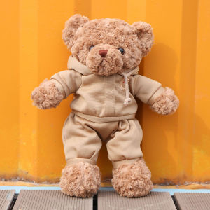 YF Sweatshirt teddy bear Plush Dolls gifts For Girls Home Decor Stuffed Toys Pillows Cushion For Kids FY