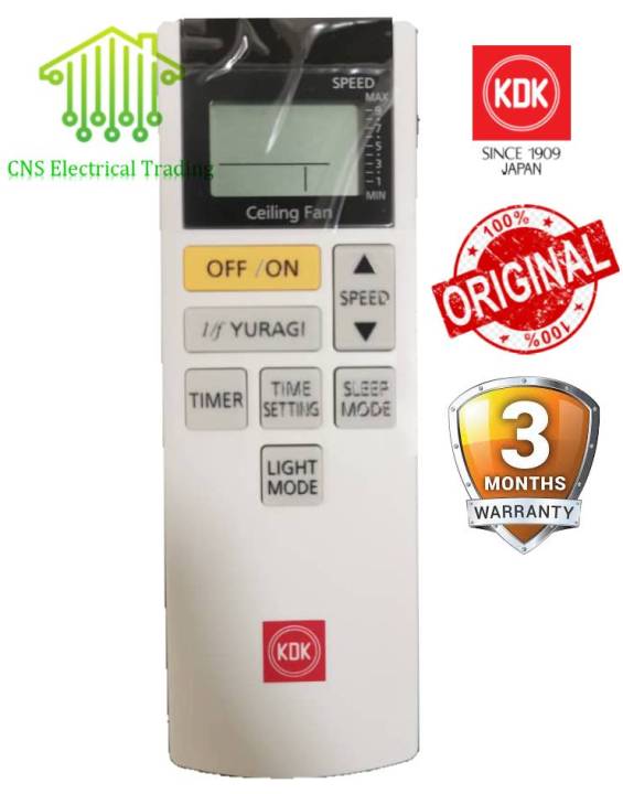 KDK Ceiling Fan Remote Control K12UX Original Lazada