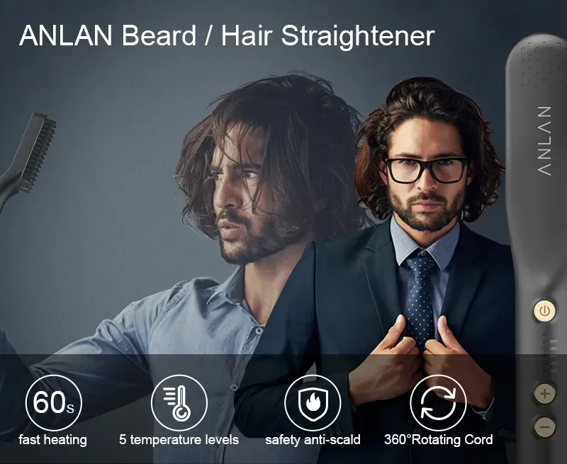 anlan beard hair / straightening brush