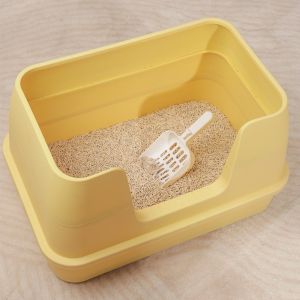 Folding Cat Litter Box Large Open Thickened Semi-Enclosed Cat Toilet