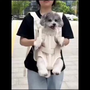 Motorcycle Carrier Backpack Adjustable Chest-to-Back Design Breathable Escape-Proof for Small Dogs Cats Outdoor Riding Gear