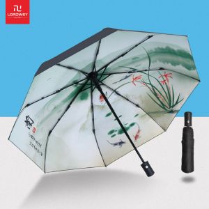 LORDWEY ร่มพับได้สำหรับผู้หญิงแบบพกพาร่มชายหาดป้องกัน Windproof Uv ฝนแบบร่มฝนพระอาทิตย์ร่มกันฝน