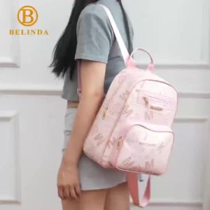 BELINDA Backpack For Woman Leather Korean Fashion Cute Girl Office Ladies College School Bag S6990
