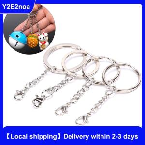 【Local shipping】 10Pcs Set Polished Keyring Split Ring Short Keyring DIY Making Keychains