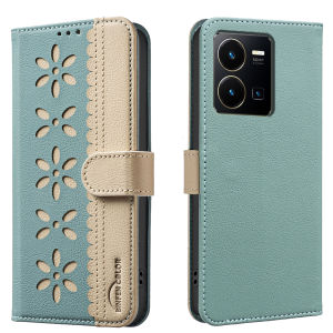 New Phone Case For Vivo Y35 Y22 Y22S Y27 Y36 Y03 Y18 Y29 Y39 Y33T Y33S Y21T Y21E Y21 Y21S Lucky Grass Magnetic Leather Wallet Card Slot Flip Case Casing