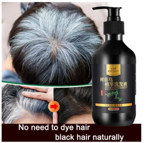 Black Hair Dye Shampoo White Hair To Black Hair Shampoo Halal Polygonum multiflorum natural shampoo Plant Treatment 300g
