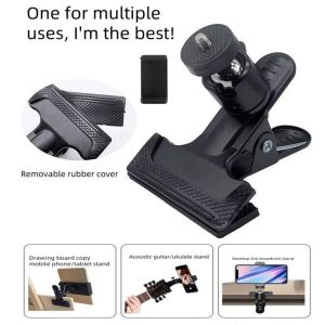 ขาตั้ง หนีบบนกีต้าร์ หนีบโต๊ะ ใช้สำหรับหนีบโทรศัพท์ อเนกประสงค์ ถอดออกได้สำหรับเครื่องดนตรี