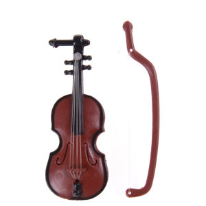 QUANSEN 1:12 Dollhouse Miniature Violin Musical Instruments Collection DIY Decor Gift