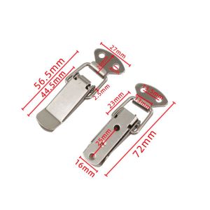 Isi 2 Kaitan Koper Overval Kunci Kait Peti Stainless Pengait Kaitan Grendel Koper Mini Case Box Lock Toggle Latch Catch Hasp Clamp Clip Lock