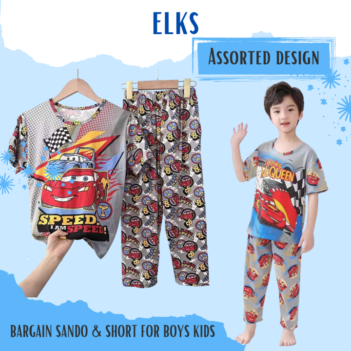 ELKS 2PCS Pair Assorted Bundle Terno Kids Boys Pajamas