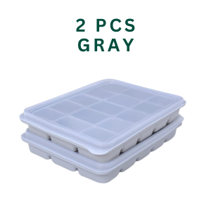 Famillo® Silicone Ice Cube Molder with Cover (15 Grid) Easy Release 15 Grid Flexible Silicone Ice Cube Molds Freezer Ice Trays Stackable for Whiskey Baby Food BPA Free.