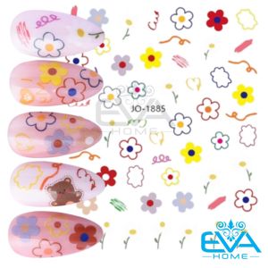 Sticker Dán Móng Tay 3D Dạng Decal Dán Móng Chống Nước Hoạ Tiết Bông Hoa Nhỏ Indie Flowers  JO1885
