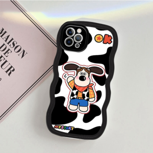 สําหรับ for iPhone11 12 13 14 15ProMax 12 13 14 15Pro เคสโทรศัพท์สไตล์สีดํา Toy Story Wave Edge เข้ากันได้ 7 8 14 15Plus X XsMax XR SE2020 เคสโทรศัพท์กันกระแทกและฝุ่น