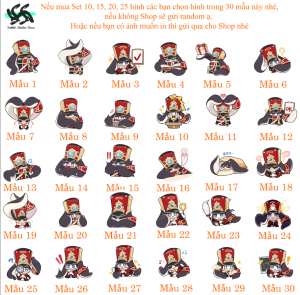 Honkai:Star Rail - Set 10/15/30 Sticker Pom-Pom Honkai Star Rail /game Honkai:Star Rail hình dán dán trang trí vali điện thoại laptop siêu đẹp