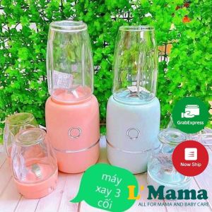 Máy Xay Đa Năng 3 Cối Thủy Tinh 6 lưỡi Xay Đồ Ăn Dặm Cho Bé Và Gia Đình Siêu Tiện Lợi - MÁy xay hattec 1 Cối 6 Lưỡi