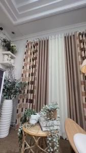 PER PC NON BLOCKOUT Garnet Brown - Mocha Mousse New Print Minimalist Home Curtains 5-9FT Length