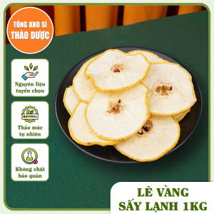 Lê sấy lạnh 1kg lê vàng thái lát không tẩm đường giữ nguyên hương vị dùng pha trà hầm canh