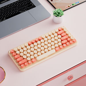 BOW K508 2.4G Wireless Keyboard ABS Round Keycap Colorful Lightweight Silent Keyboards for Desktop Laptop Tablet