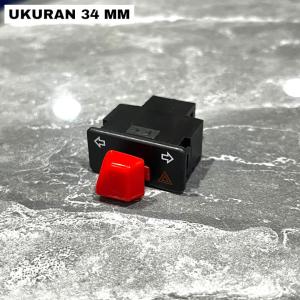 SAKLAR SEN HAZARD TOMBOL SEIN UKURAN 30MM 34MM SAKLAR HONDA MERAH PNP VARIO BEAT DLL ZM55