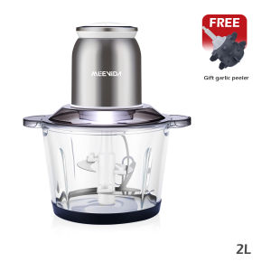 MEEVIDA 3L Electric Meat Grinder Garlic Peeling Machine Chopper Blender 304 Stainless Steel Blade