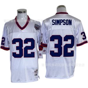NFL Team Bill BILLS Rugby jersey retro embroidery MN Hall of Fame Jersey American Football Sportswear