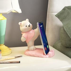 ที่วางโทรศัพท์มือถือ รูปต้นปาล์ม การ์ตูนหมี เหมาะกับของขวัญวันเกิด สําหรับตกแต่งบ้าน หอพัก สํานักงาน