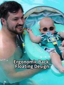 2026 Mambobaby Float Cool 4-position Sunshade Safe Air-Free Core Baby Swimming Ring Toddler Pool Float Infant Swim Circle Water Ring