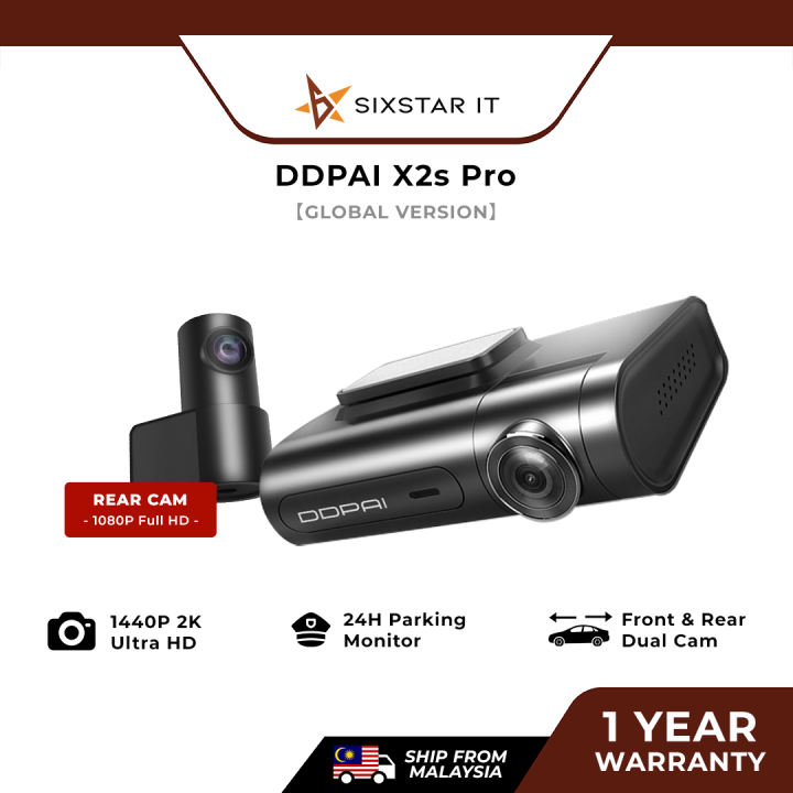 【1 YEAR WARRANTY】 GLOBAL VERSION DDPAI Dash Cam【X2S PRO】 2K Ultra HD Builtin (High Speed WiFi