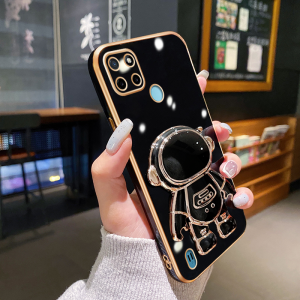Casing Ponsel untuk Realme C21 C21Y C25Y C20 C20A C11 2011 Narzo 50i Case ponsel HP pelapisan pola softcase ruang angkasa casing penutup pelindung penuh silikon kesing Phone Stands