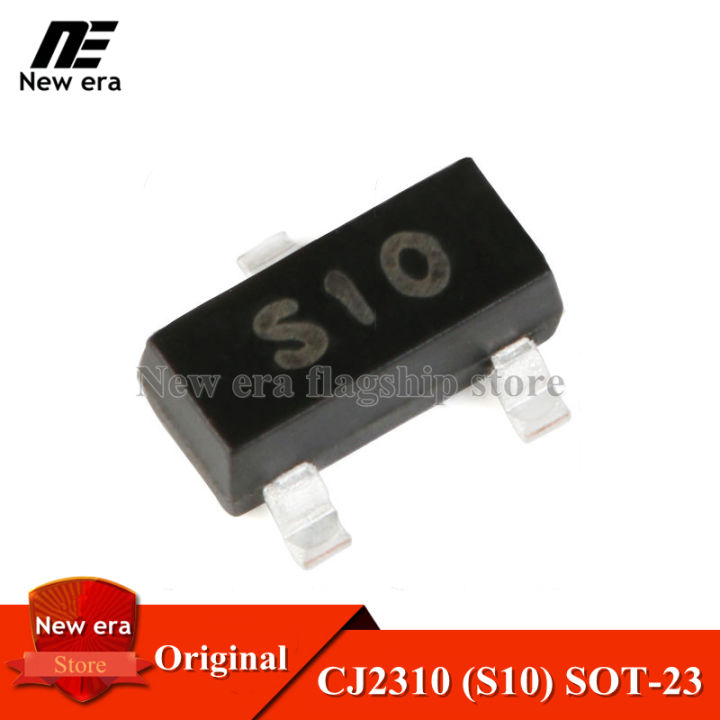 20ชิ้นเดิม CJ2310 S10 SOT-23 2310 (S10) SOT23 SMD 3A/60V MOSFET N-ช่อง ...