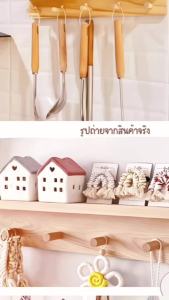 ชั้นไม้ติดผนัง ชั้นวางของติดผนัง ไม่ต้องเจาะผนัง