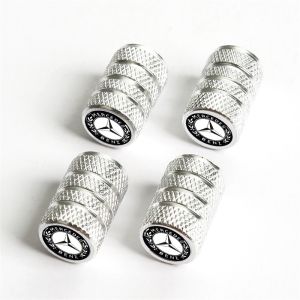 4Pcs Mercedes Benz Car Tire Valve Caps Automotive Bicycle Metal Parts Printed for Mercedes Benz EQE EQC W207 W211 W205 W212 W204 W220 W206 W124 W213 Cylindrical Shape With Car Logo