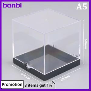 banbi 1Pc Storage Boxes Lids Display Coin Clear Container Specimen Mini Square Cube Acrylic Case Rough Mineral Standard