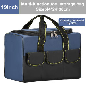 13" 16" 19" Electrician Tool Bag Oxford Cloth Wear-resistant Waterproof Storage Heavy-duty Hand Bag Tool Bag Heavy Duty Tools Bag Electrician Tool Beg Solid Strong Base Canvas