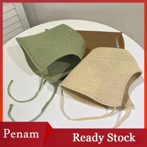 [PAM] Lanh rơm Regency bonnets mũ cho phụ nữ Sun hat Bow bãi biển cap lớn rộng vành cloche hat chapeau Femme ren lên ngoài trời mùa hè