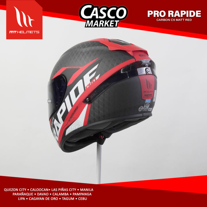 MT RAPIDE PRO C5 SNAKE CARBON FULL-FACE SINGLE VISOR (WITH EXTRA