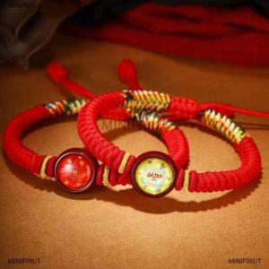 [COD] MINIFRIUT 12 Zodiac Eight Patron God Of Wealth Benmingfo Patron Smulet Red Rope Hand-woven Adjustable Hand Rope Bracelet