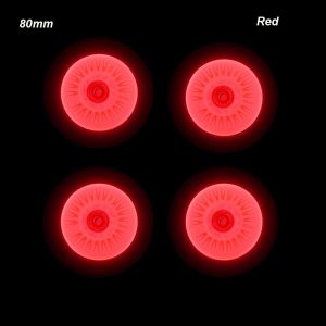 YIHVF493167 4pcs LED 70mm 68mm 64mm 60mm 62mm Roller Wheels Parts 80mm 76mm 72mm Flash Wheel Outdoor Inline Skates