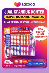Spanduk VOUCHER INTERNET Counter Cell 100x50cm