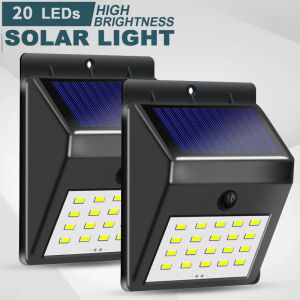 20LED โคมไฟติดผนังโซล่าเซลล์ โคมติดผนัง โคมกันน้ำ แอลอีดี โซล่าเซลล์